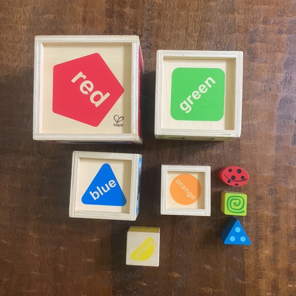 Hape 8pc Wooden Early Childhood Development Stacking Block Set - Picture 7 of 11